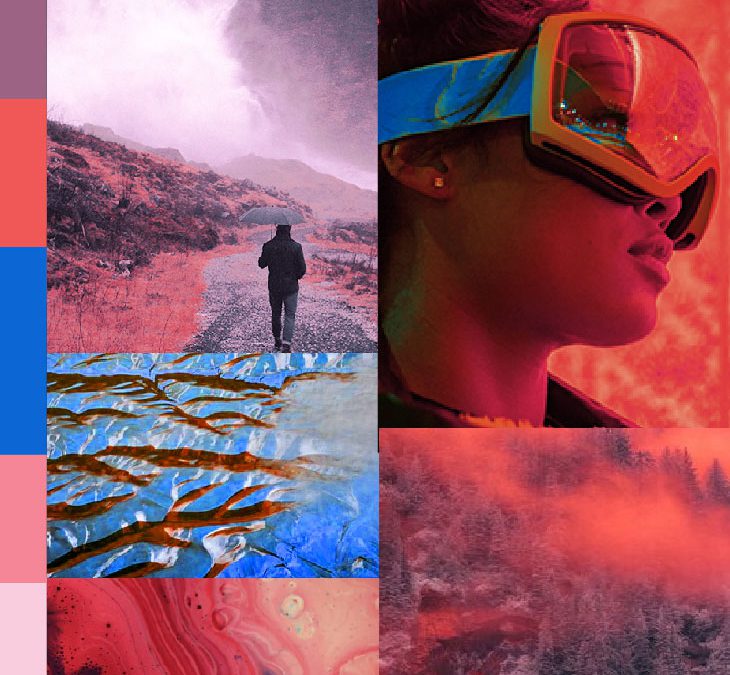 A/W 2019/20 Active colour moodboard MYSTIC EARTH