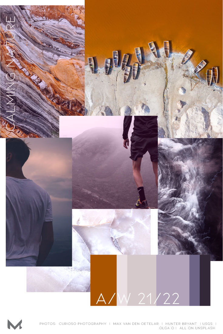 Til sandheden Wedge stille A/W 21/22 Active colour moodboard CALMING NATURE - moject